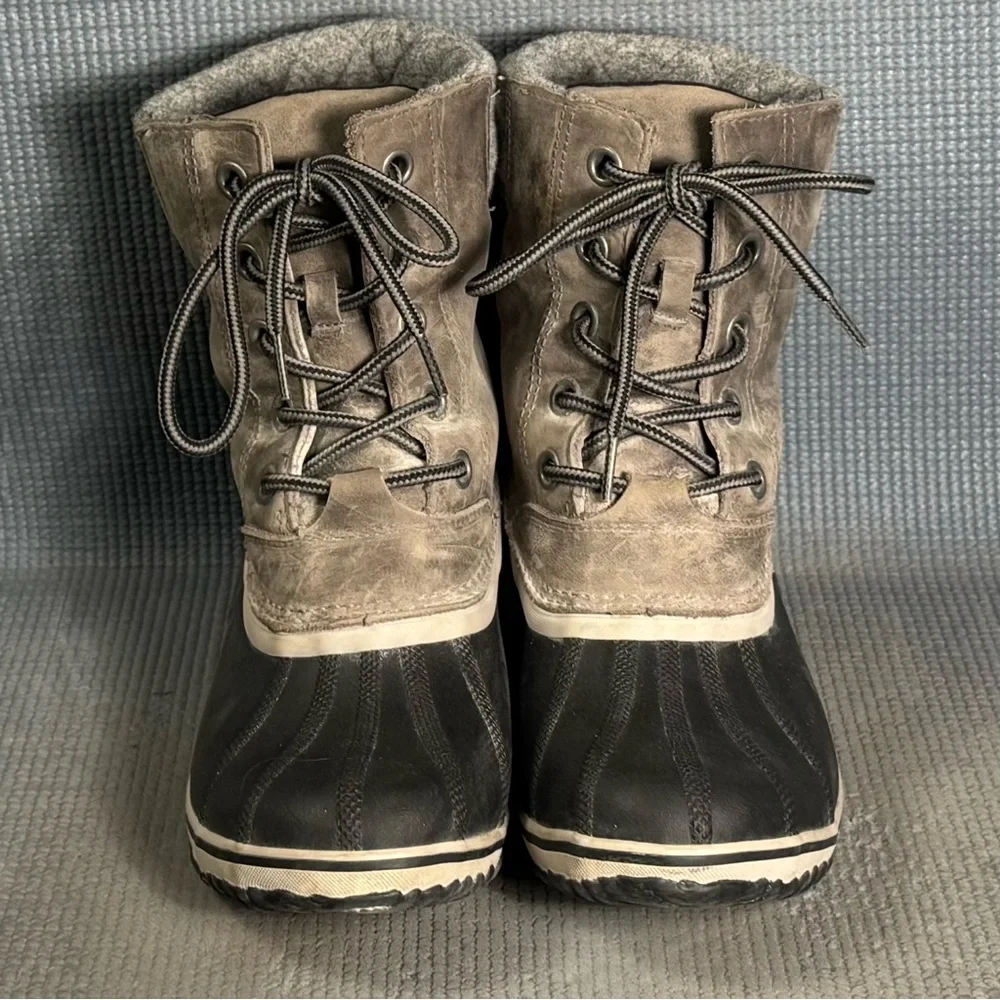 Sorel‎ Women's Slimpack Lace II Winter Boots Gray/Black Size 10